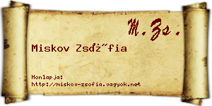 Miskov Zsófia névjegykártya